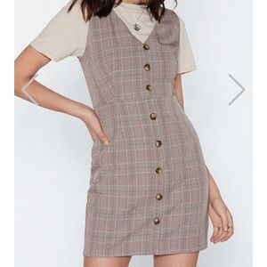 NastyGal plaid jumper! NEW WITH TAGS